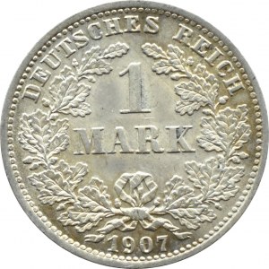 Niemcy, 1 marka 1907 D, Monachium