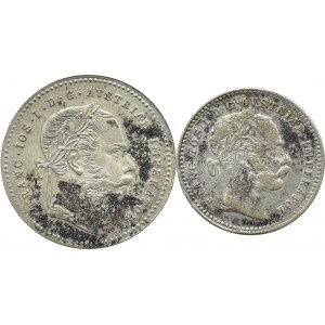 Austria-Węgry, Franciszek Józef I, lot 10-20 krajcarów 1868-1872, Wiedeń