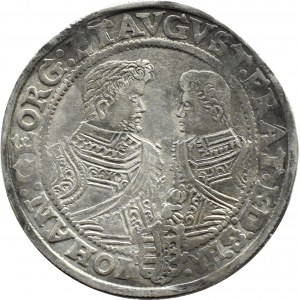 Niemcy, Saksonia, Krystian II, Jan Jerzy I i August, talar 1608 HR, Drezno