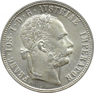 Austria-Hungary, Franz Joseph I, 1 florin 1877, Vienna, UNC