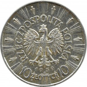 II RP, Józef Piłsudski, 10 złotych 1939, Warszawa