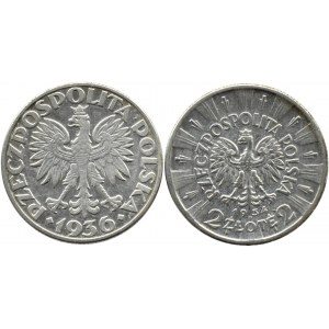 II RP, Żaglówka/Piłsudski, lot 2 złote 1932-1936, Warszawa