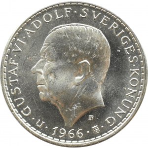 Švédsko, Gustav VI Adolf, 5 korún 1966, Štokholm, UNC
