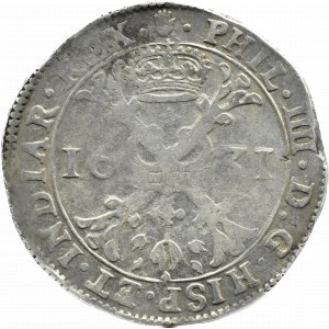 Niderlandy Hiszpańskie, Brabancja, Filip IV, patagon 1631, Antwerpia