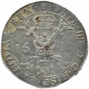 Niderlandy Hiszpańskie, Brabancja, Filip IV, patagon 1631, Antwerpia