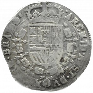 Niderlandy Hiszpańskie, Brabancja, Karol II, patagon 1684, Bruksela, RZADKI