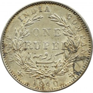Indie/Wielka Brytania, Wiktoria, rupia 1840, Kalkuta