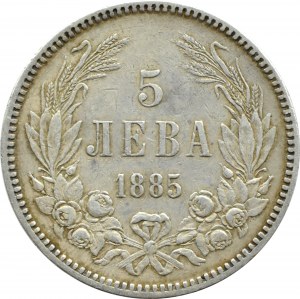 Bulgaria, Bulgaria, Alexander I Battenberg, 5 leva 1885