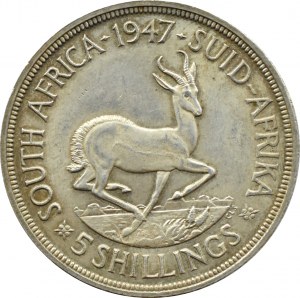 South Africa, George VI, 5 shillings 1947, Pretoria