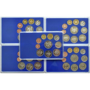 Germany, West Germany, set of sets struck with mirror stamp 1999, mints A/D/F/G/J
