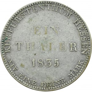 Niemcy, Hesja-Kassel, Wilhelm II i Fryderyk Wilhelm, talar 1835, Kassel