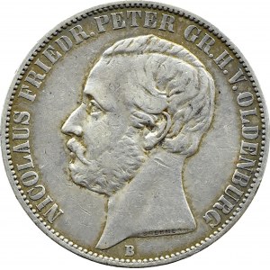 Niemcy, Oldenburg, Mikołaj Fryderyk, talar 1860 B, Hannover