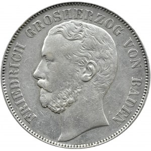 Niemcy, Badenia, Friedrich, talar 1867, Karlsruhe