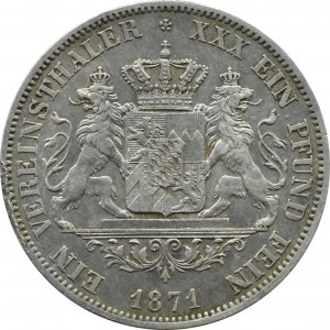 Germany, Bavaria, Ludwig II, thaler 1871, Munich