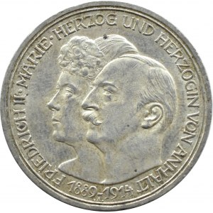 Niemcy, Anhalt, Friedrich i Marie, 3 marki 1914 A, Berlin