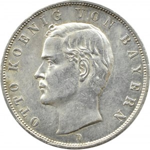 Niemcy, Bawaria, Otto, 3 marki 1909 D, Monachium