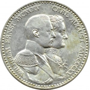 Niemcy, Saksonia-Weimar-Eisenach, 3 marki 1915, Berlin, Piękne!