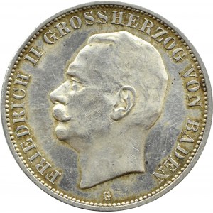 Niemcy, Badenia, Fryderyk II, 5 marek 1913 G, Karlsruhe