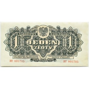 Polska Ludowa, seria lubelska, 1 złoty 1944, seria BT, ….-owym, UNC