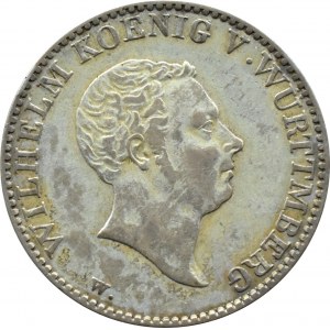 Allemagne, Württemberg, Wilhelm I, florins 1825, Stuttgart, TRÈS RARE