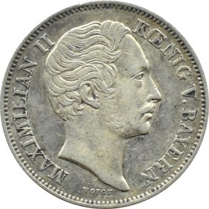 Niemcy, Bawaria, Ludwik I, 1/2 guldena 1864, Monachium