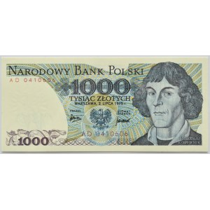PRL, M. Kopernik, 1000 złotych 1975, seria AD, GCN 68
