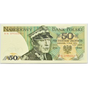 PRL, gen. K. Świerczewski, 50 złotych 1975, seria BN, GCN 68