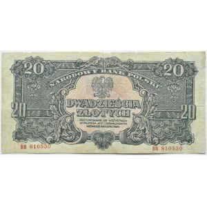 Polska Ludowa, seria lubelska, 20 złotych 1944, seria BB, ….-owym