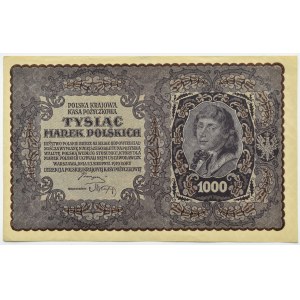 II RP, 1000 marek 1919, I serja DF - typ 7, Warszawa
