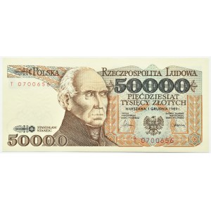 PRL, St. Staszic, 50000 gold 1989, T series, UNC