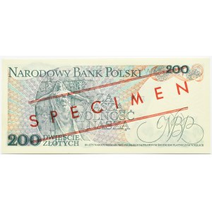PRL, J. Dąbrowski, 200 złotych 1979, seria AS WZÓR No. 0574*, UNC