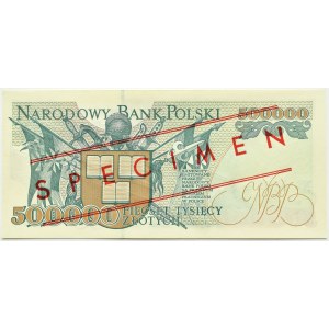 III RP, H. Sienkiewicz, 500000 złotych 1993, seria A WZÓR No. 0185*, UNC