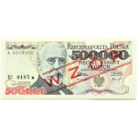 III RP, H. Sienkiewicz, 500000 złotych 1993, seria A WZÓR No. 0185*, UNC