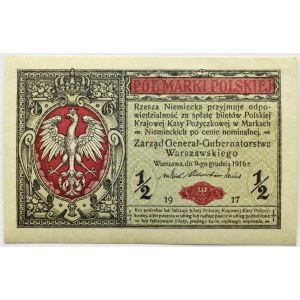 General Government, 1/2 značky 1916 General, série B, UNC