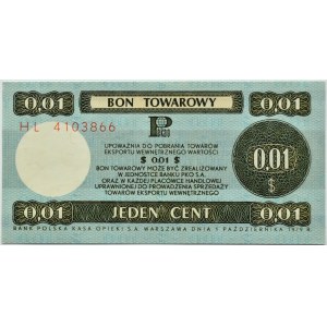 PeWeX, 1 cent 1979, HL series, UNC