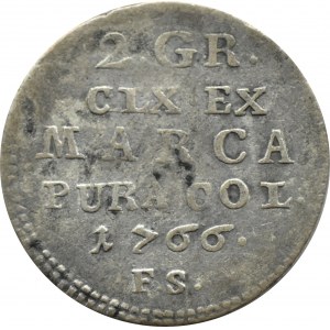 Stanisław A. Poniatowski, 2 silver pennies (half gold) 1766 F.S., Warsaw