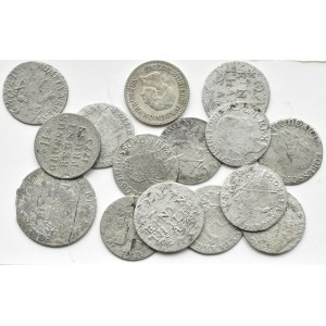 Niemcy, Prusy, XVIII/XIX wiek, lot 15 srebrnych monet