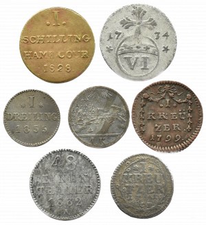 Germany, 18th/19th century, lot of 7 coins