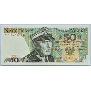 PRL, gen. K. Świerczewski, 50 złotych 1975, seria BP, GCN 68