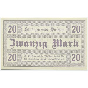 Dirschau/Tczew, 20 marek 1918 NISKI NUMER, UNC