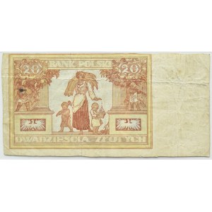II RP, 20 złotych 1931, bez serii, numeratora i poddruku, Warszawa, GDA