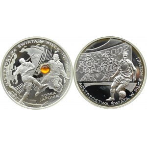 III RP, lot 10 złotych 2002, MŚ Korea-Japonia, Warszawa, UNC