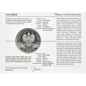 III RP, 20 złotych 2014, Konik Polski, Warszawa, UNC