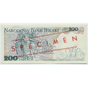 PRL, J. Dąbrowski, 200 złotych 1976, seria A, WZÓR No. 0776*, UNC