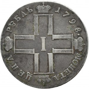 Rosja, Paweł I, rubel 1798 CM MБ, Petersburg