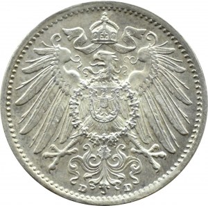 Niemcy, Cesarstwo, 1 marka 1914 D, Monachium