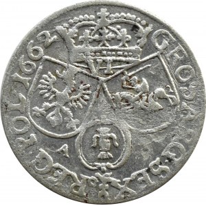 Jan II Kazimierz, szóstak 1662 AT, Kraków