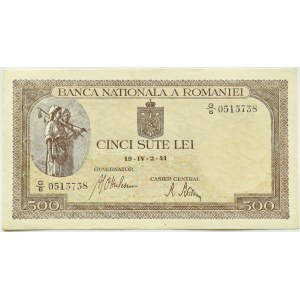 Rumunia, 500 lei 1941, seria G/6, Bukareszt