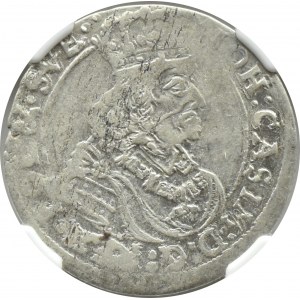 Jan II Kazimierz, szóstak 1661 TT, Bydgoszcz, SVE••, NGC AU53