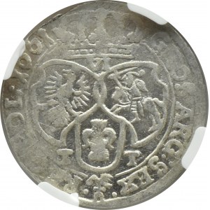 Jan II Kazimierz, szóstak 1661 TT, Bydgoszcz, SVE••, NGC AU53